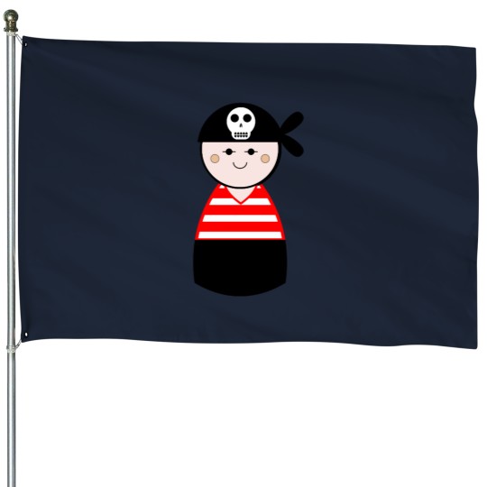 Discover Bert and Gert's Red Pirate House Flags