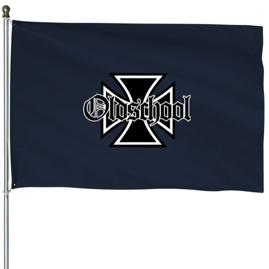 Discover Old School Text House Flags