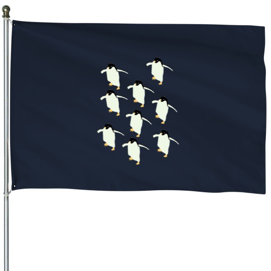 Discover Perfect Penguins House Flags