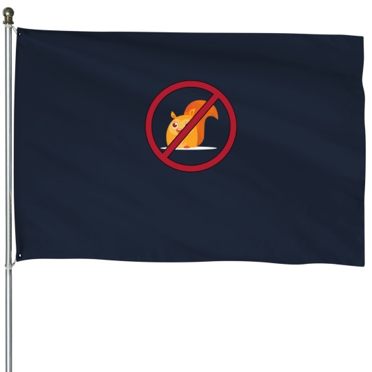 Discover No squirrels birdfeeding House Flags