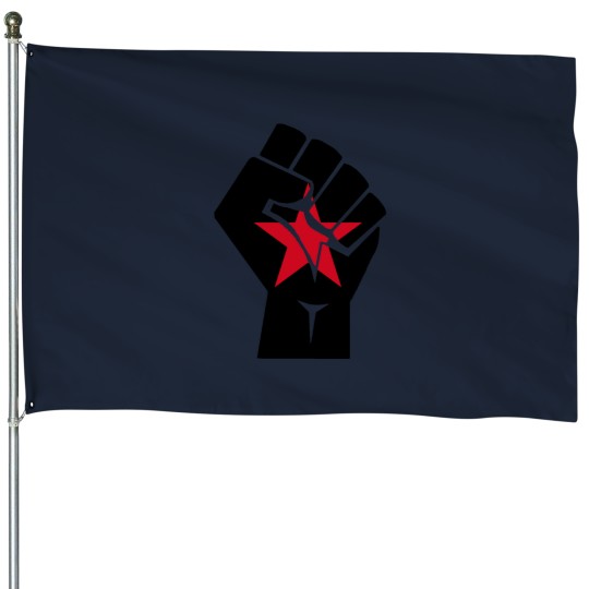 Discover EZLN Zapatista Solidarity Fist House Flags