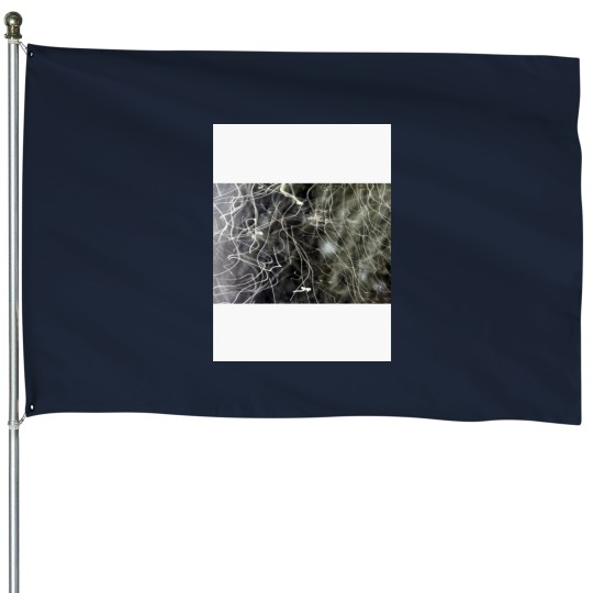 Discover Hot Fuzz in White abstracts Effects 1 House Flags