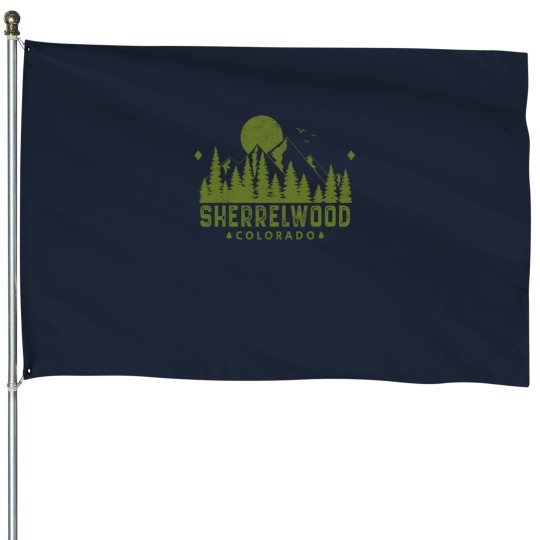 Discover Sherrelwood Colorado mountains Souvenir House Flags