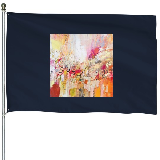 Discover Red White Gold House Flags