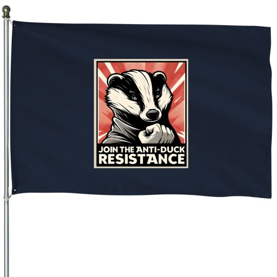 Discover Join the Anti-Duck Resistance Long House Flags