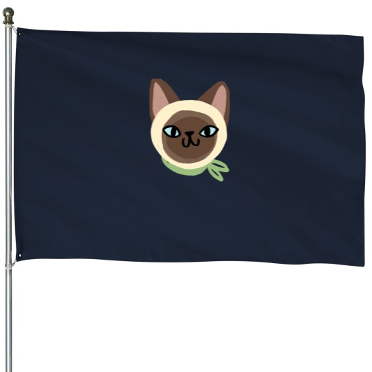 Discover Siamese cat faces House Flags