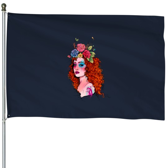 Discover Chappell Roan Pink Pony Club original illustration - midwest princess House Flags