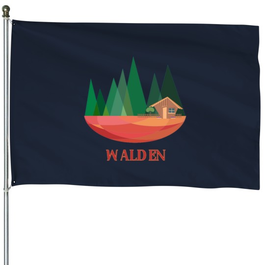 Discover Walden - Thoreau s little wood house between the forest House Flags