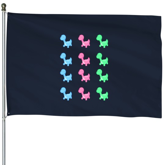 Discover Cute Dinosaur Set House Flags