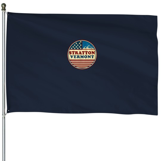 Discover Stratton Vermont Skiing mountainss Stars And Stripes skis VT House Flags