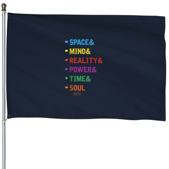 Discover Infinity wars Stones rainbows Text House Flags