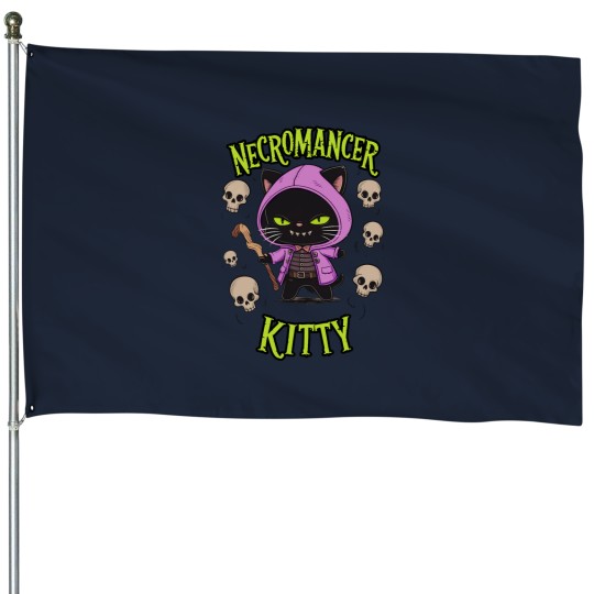 Discover Evil Cat House Flags