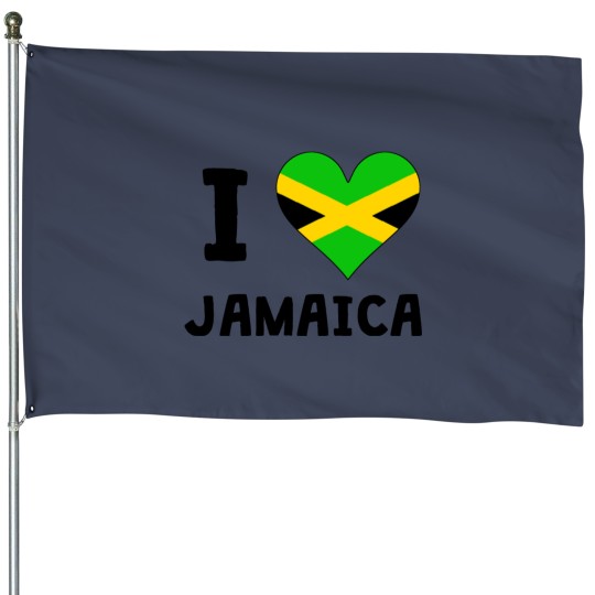 Discover I Heart Jamaica House Flags