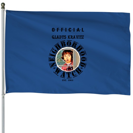 Discover "Vintage" Gladys Kravitz Neighborhood Watch - Whimsical Bewitched Fan Art | Essential House Flags
