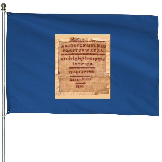 Discover Sarah Prior_s Sampler 1841 Photograph House Flags