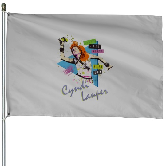 Discover Vintage Cyndi Lauper Girls Just Wanna Have Fun House Flags 80S Music House Flags