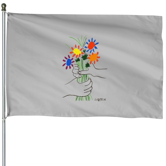 Discover Flowers Bouquet by Pablo Picasso House Flags