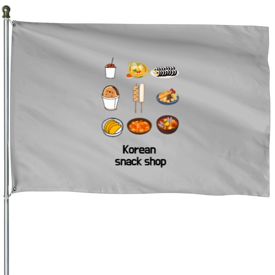 Discover Asian Korean snack shop House Flags