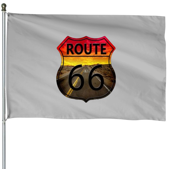 Discover Route 66 Road House Flags