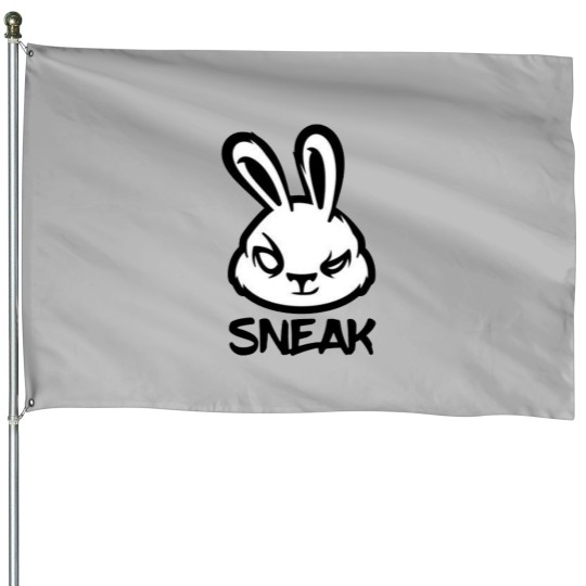 Discover Bunny Sneak House Flags