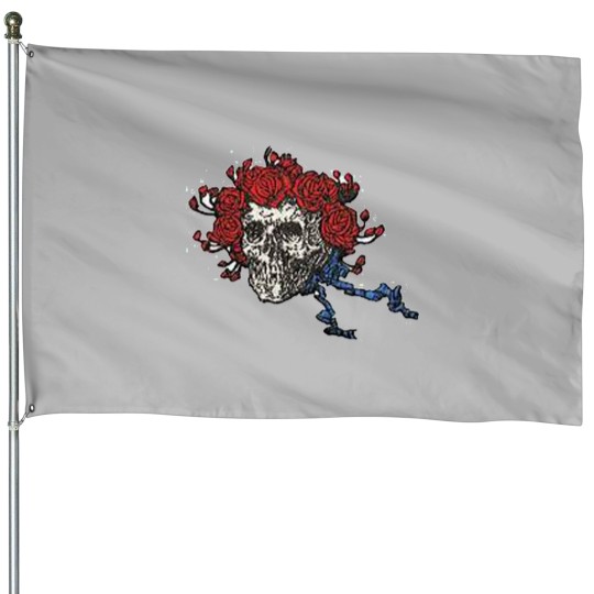 Discover grateful face flower dead House Flags