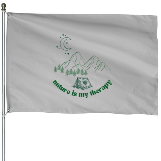 Discover Nature is My Therapy Oversized House Flags