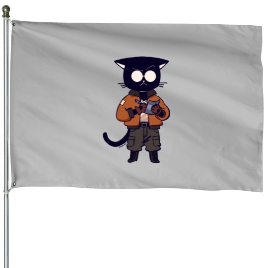 Discover kim cat House Flags