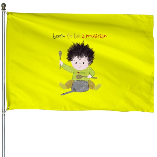 Discover Playful nursery ‘Born to be a musician” design House Flags