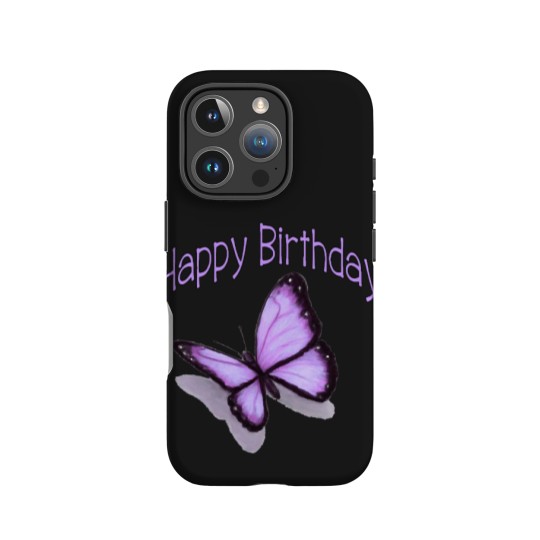 Discover Happy Birthday, Purple Butterfly iPhone Cases