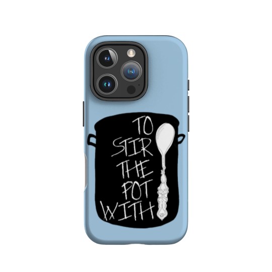 Discover Pot Stirrer Black iPhone Cases