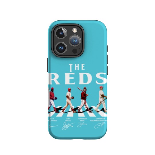Discover Reds Walking Abbey Road Signatures Baseball IPhone Cases, Elly De La Cruz, Votto, Jonathan India