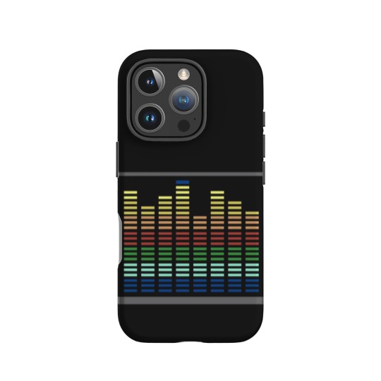 Discover Qualizer-El-Lit-Glowing-Sound-Activated-Gradient-Equalizer IPhone Cases