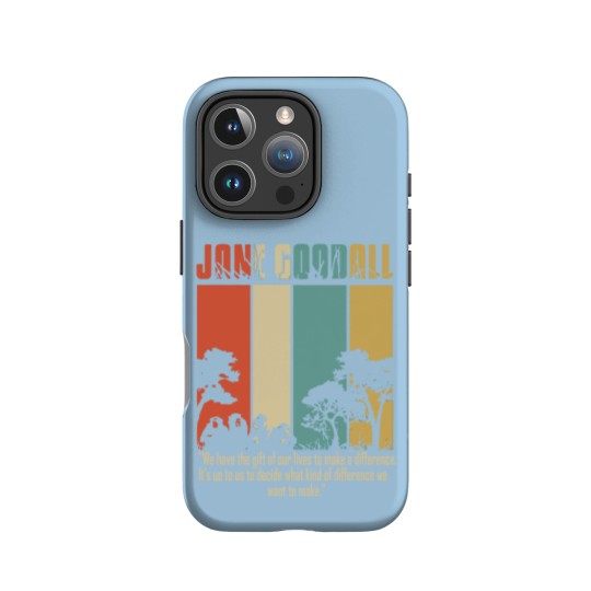 Discover Cotton Navy Jane Goodall Difference Crew Neck Tops Fashion Tees IPhone Cases