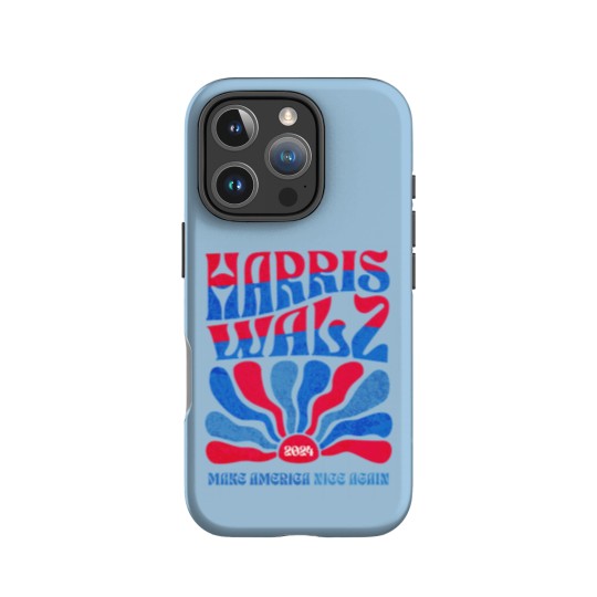 Discover Harris Walz 2024 Vintage Boho Groovy Retro red Blue Kamala Harris 2024 - Harris Walz 2024 - IPhone Cases
