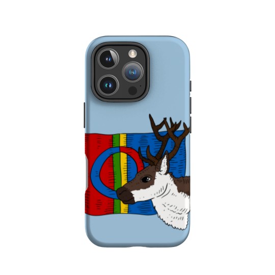 Discover sami flag and reindeer. Sámi people. IPhone Cases
