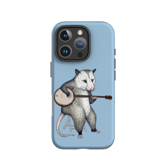 Discover Opossum Playing Banjo Guitar Possum Live Weird Trash Kitty IPhone Cases
