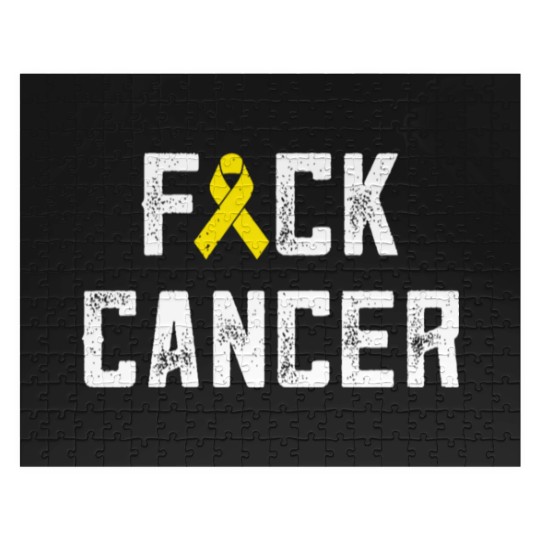 Discover Fck Cancer Funny Chemo Chemotherapy Battle Cancer Jigsaw Puzzles