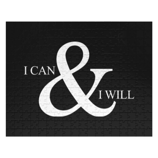 Discover I can and i will motivational white Jigsaw Puzzles
