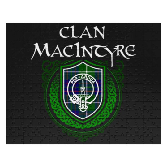 Discover MacIntyre Surname Scottish Clan Tartan Crest Badge Jigsaw Puzzles