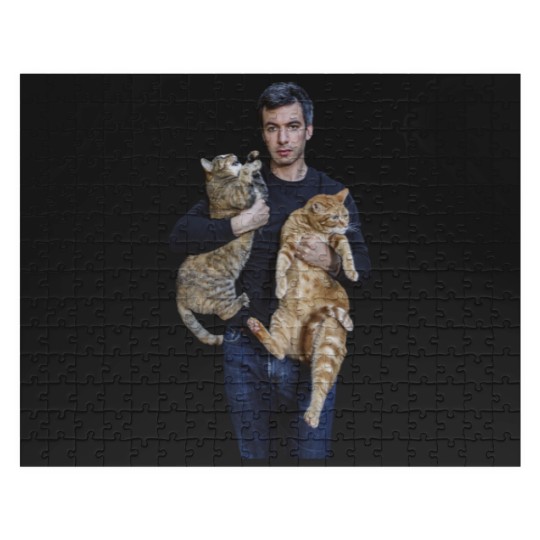 Discover Nathan Fielder and His Cats Classic Jigsaw Puzzles