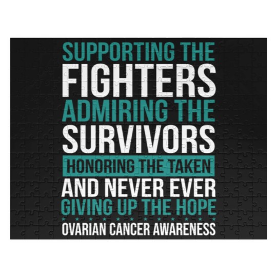Discover Ovarian Cancer Ovarian Cancer Survivor Ribbon Jigsaw Puzzles