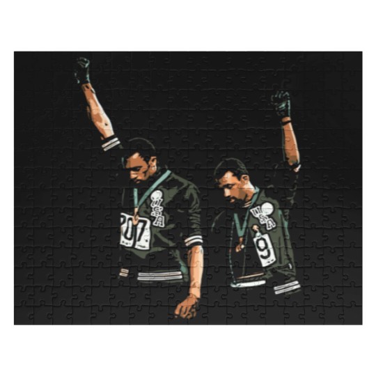 Discover 1968 Black Power Salute Illustration Classic T-Shi Jigsaw Puzzles