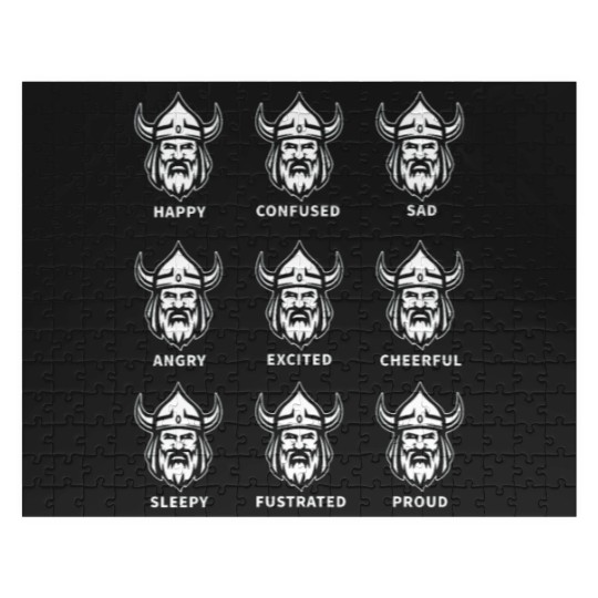 Discover Iceland Viking Emotions Faces Jigsaw Puzzles