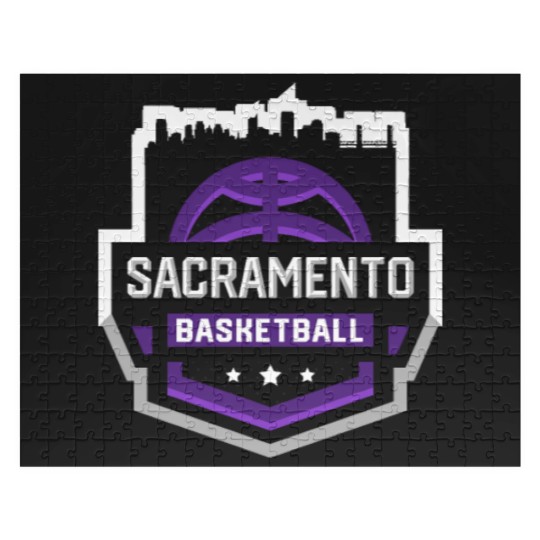 Discover Classic Sacramento Basketball Stars Skyline Jigsaw Puzzles