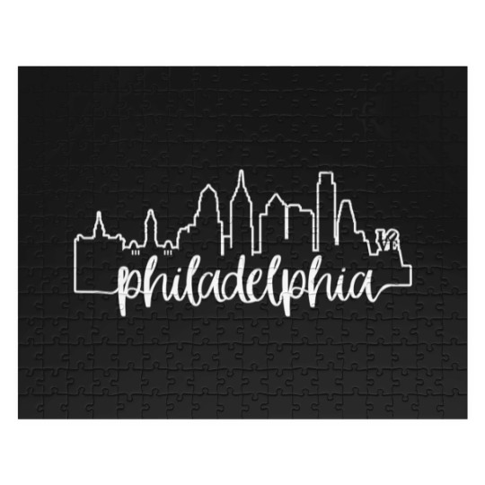 Discover Philadelphia City Skyline Philly Love Gift Jigsaw Puzzles