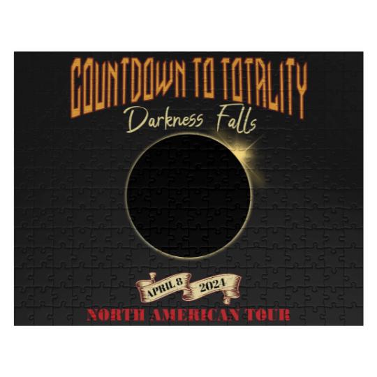 Discover Total Solar Eclipse Jigsaw Puzzles April 8th 2024, Rock Concert Tour Jigsaw Puzzles with Path of Totality Cities