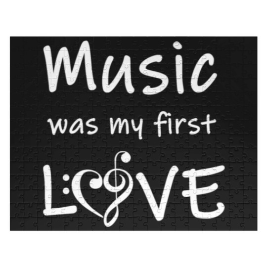 Discover Music was my first Love giftidea music star rock Jigsaw Puzzles