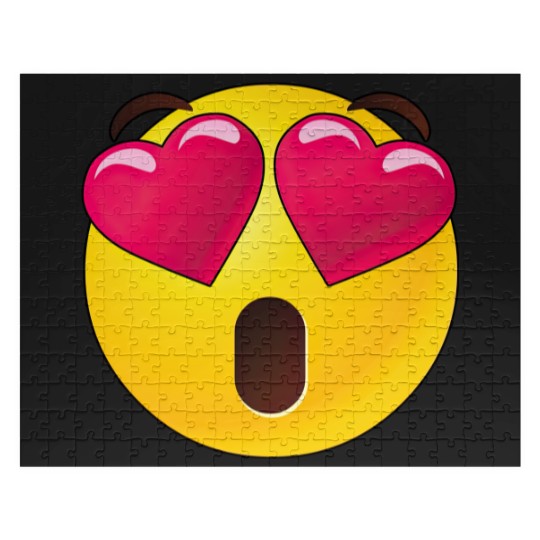 Discover Emoji Heart Eyes Valentines Jigsaw Puzzles