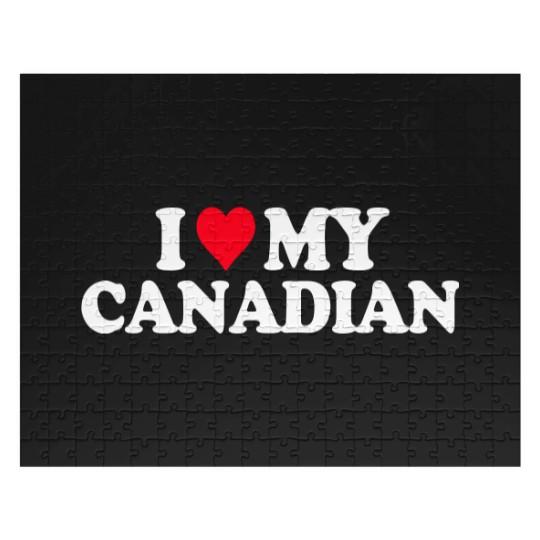 Discover I Love My Canadian Jigsaw Puzzles Heart Funny Canada Gi Jigsaw Puzzles