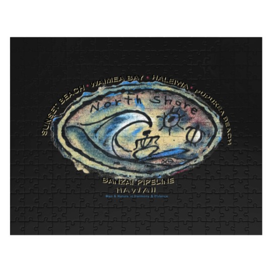Discover Vintage Sunset Beach Banzai Pipeline, Hawaii Jigsaw Puzzles